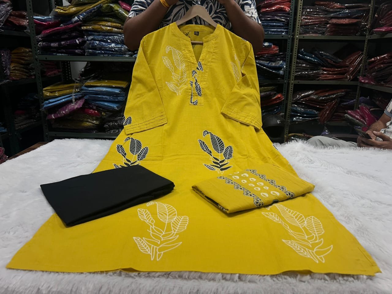 Heavy Cotton Salwar Suit with Dupatta